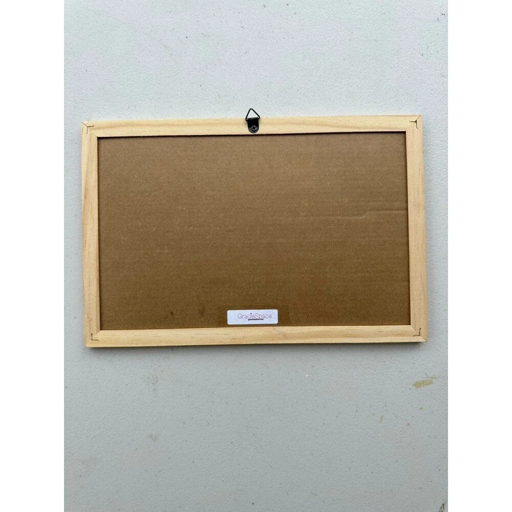 NWOT Gracie Space Hawaiian Hibiscus Tropical Flowers Framed Cork Push Pin Board